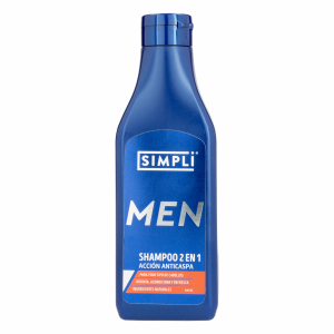Shampoo De Cabello Anticaspa Men 2 En 1 SIMPLI 400 Ml