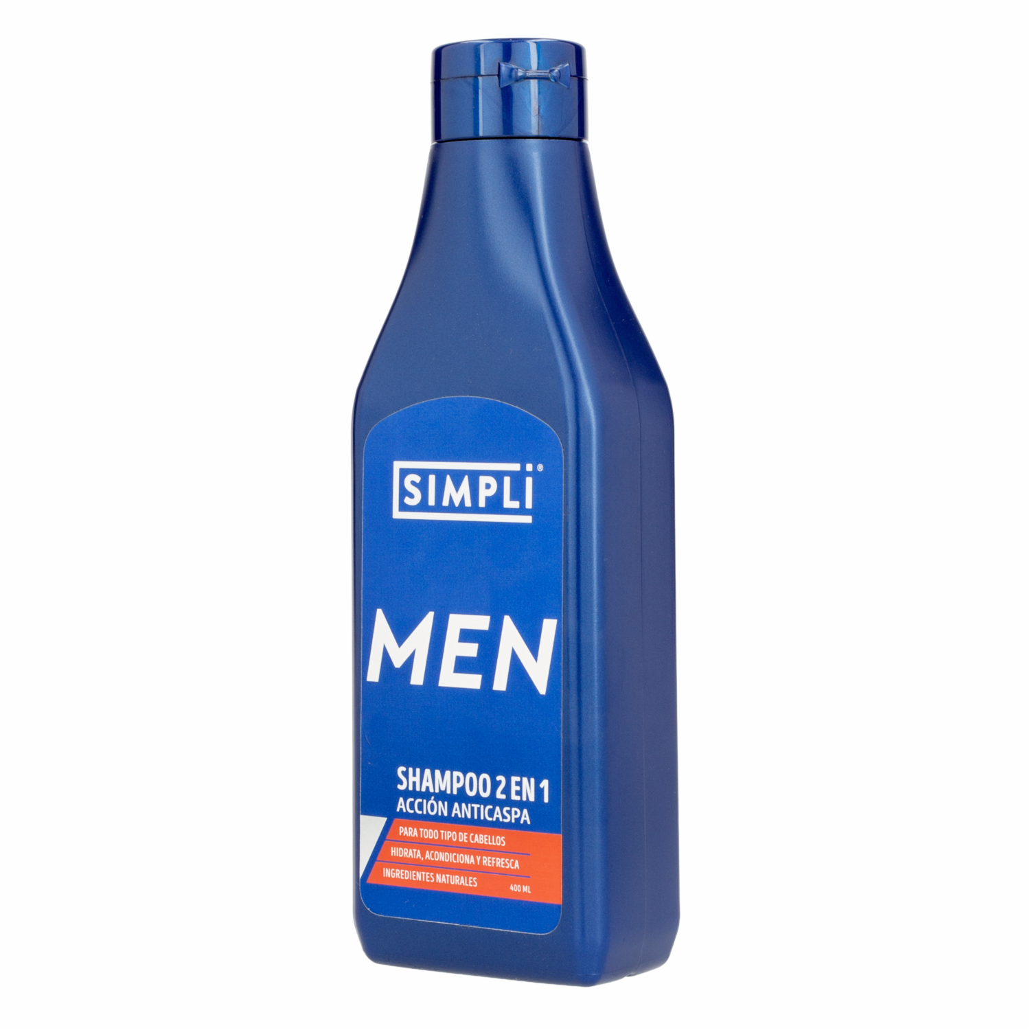 Shampoo De Cabello Anticaspa Men 2 En 1 SIMPLI 400 Ml - Image 2