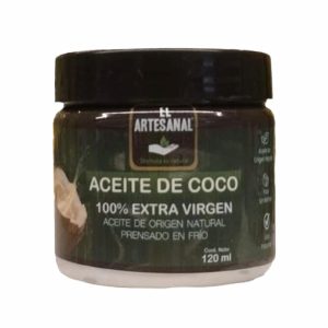 Aceite De Coco 100% Extra Virgen Prensado En Frío EL ARTESANAL 120 Ml