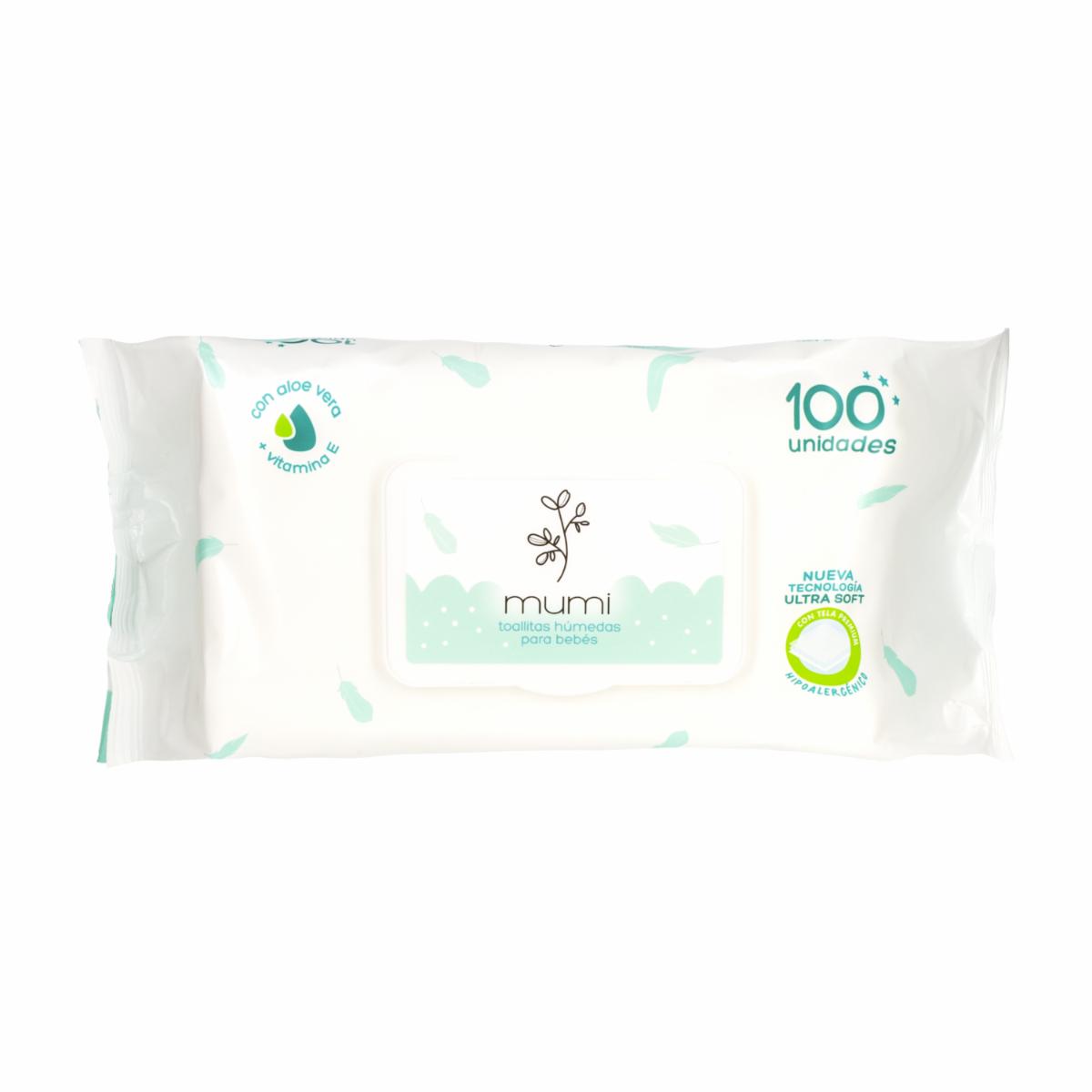 Toallas Húmedas Para Bebés MUMI X 100 Uds