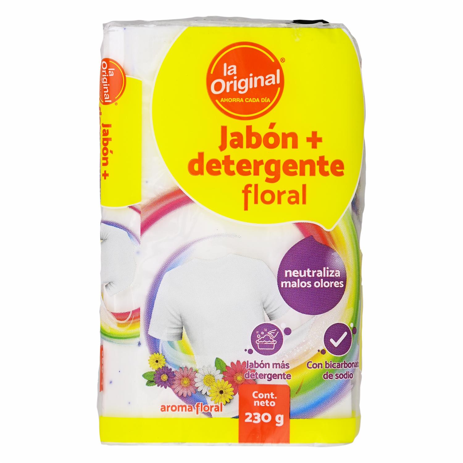Jabón Para Ropa Con Detergente Aroma Floral LA ORIGINAL 230 G