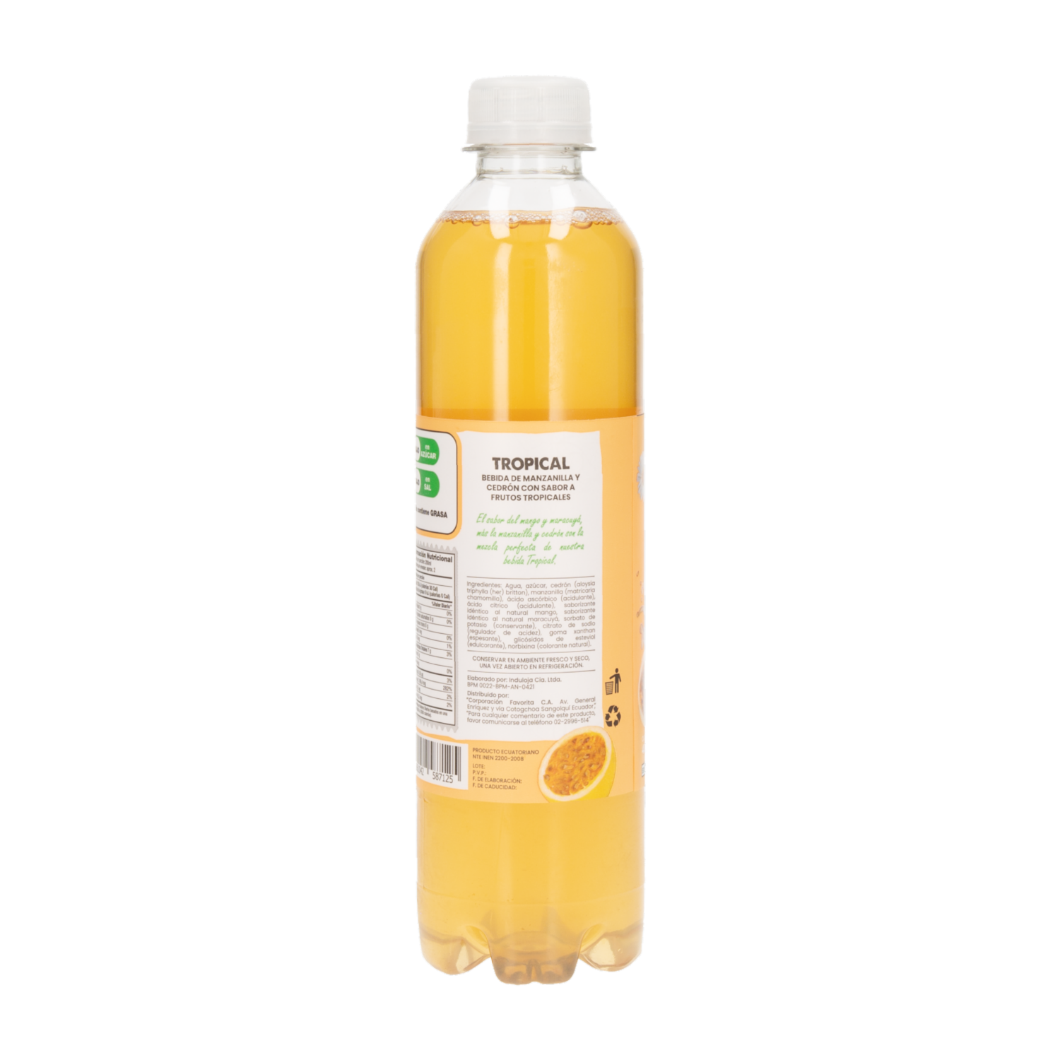 Bebida Herbal De Manzanilla Y Cedrón Con Frutos Tropicales ESY 400 Ml - Image 3