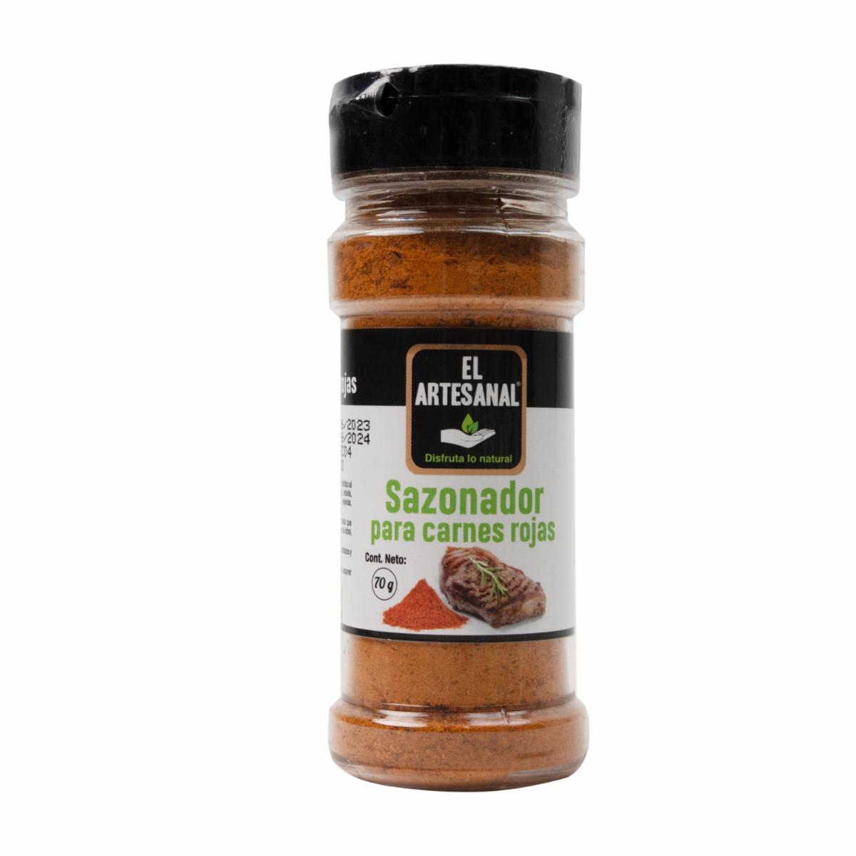 Sazonador De Carnes Rojas En Frasco EL ARTESANAL 70G