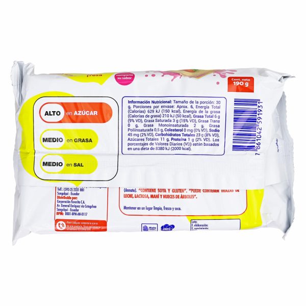 Galleta Waffer De Fresa LA ORIGINAL 190 G - Image 3