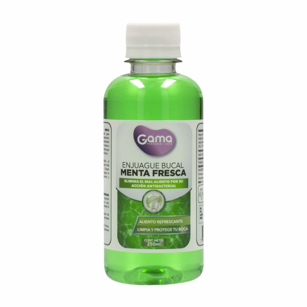 Enjuague Bucal Sabor Menta Fresca GAMA 250 Ml