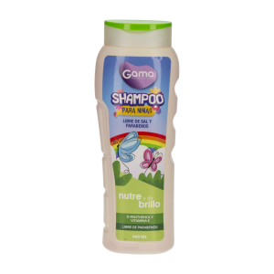 Shampoo De Cabello Para Niñas Libre De Sal Y Parabenos GAMA 400 Ml