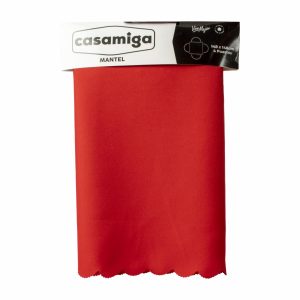 Mantel Llano Rojo Cuadrado 4 puestos CASAMIGA 148 X 148 Cm