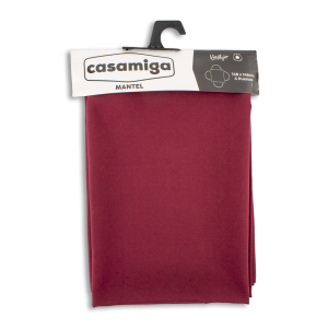 Mantel Cuadrado Llano Vino CASAMIGA 148 X 148 Cm