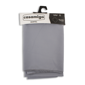 Mantel Cuadrado Llano Gris CASAMIGA 148 X 148 Cm