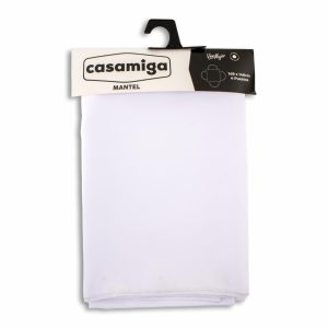 Mantel Cuadrado Llano Blanco CASAMIGA 148 X 148 Cm