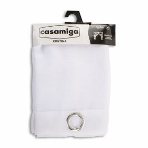 Cortina De Área Modelo Velo Argolla Blanca CASAMIGA 210 X 115 Cm