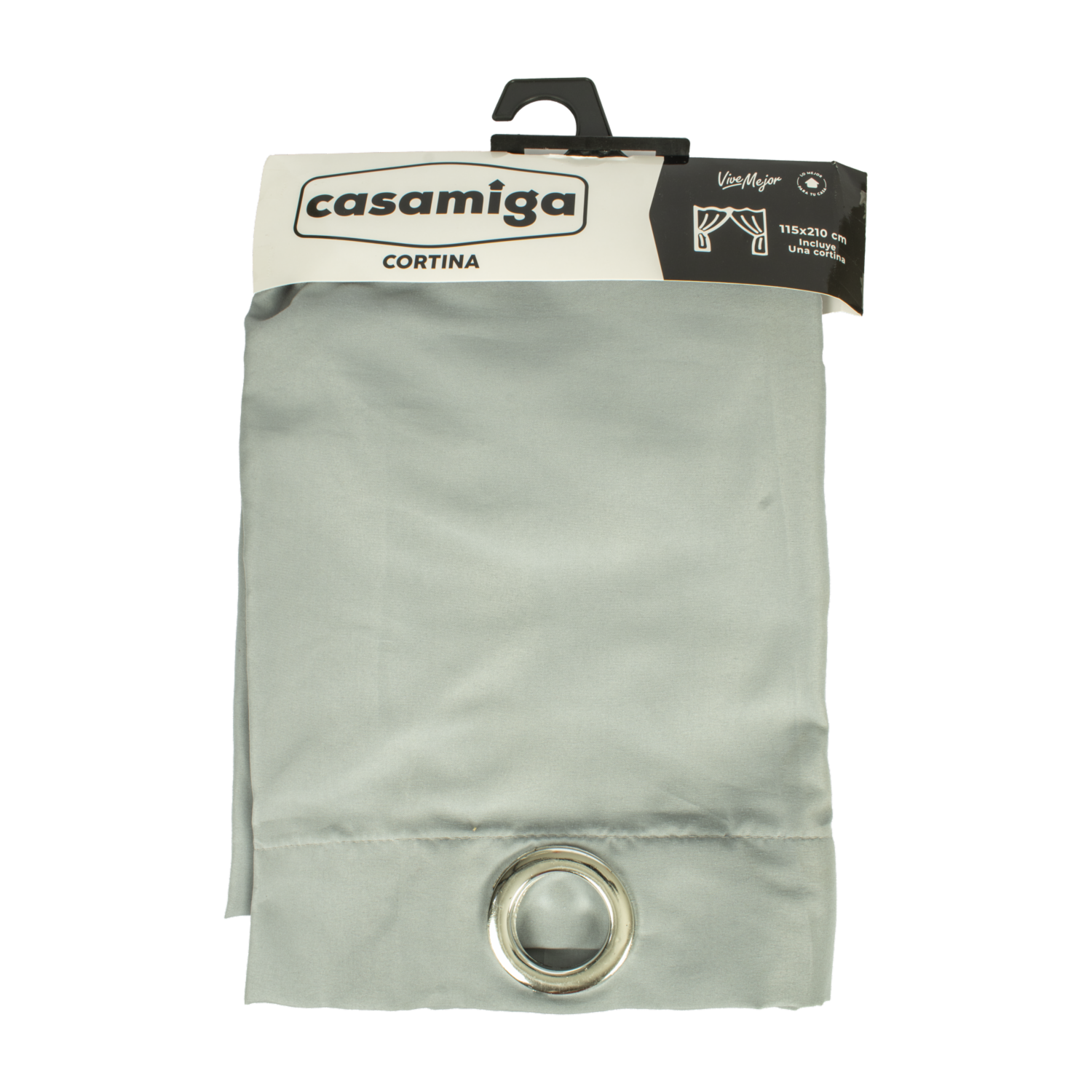 Cortina Gris One Argolla CASAMIGA 210 X 115 Cm