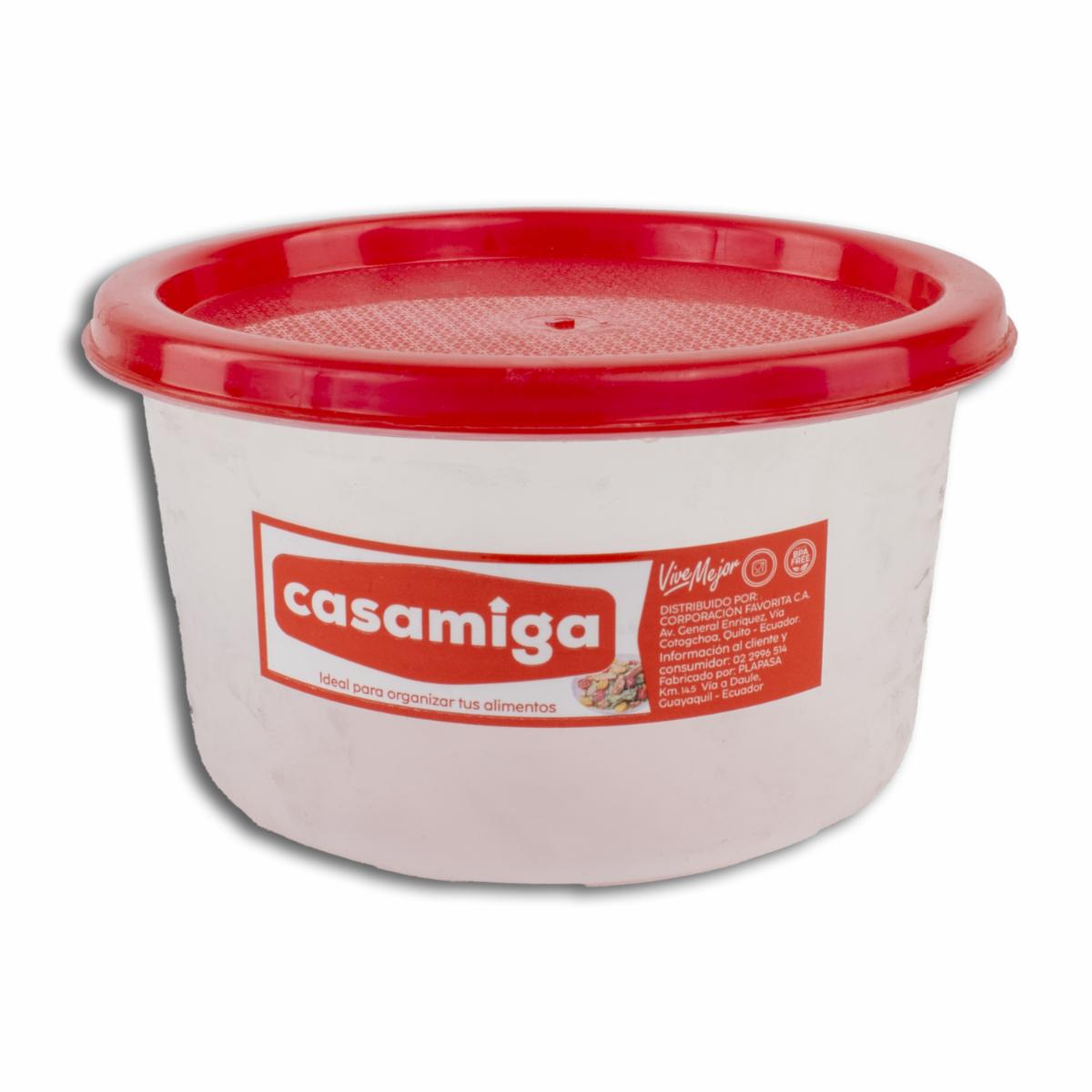 Repostero Discoware Transparente Con Tapa Roja CASAMIGA N3