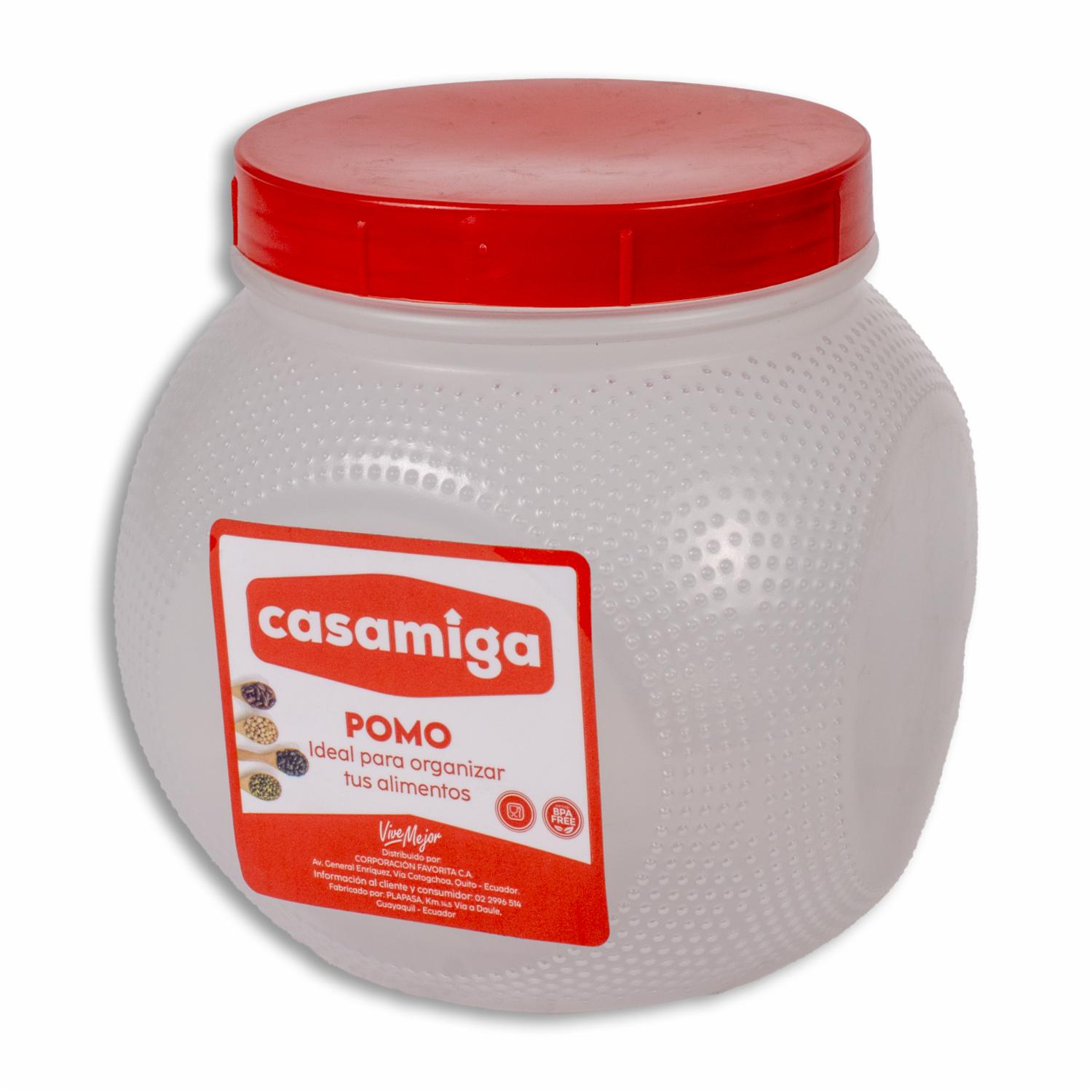 Frasco Pomo Transparente Con Tapa Roja CASAMIGA N1