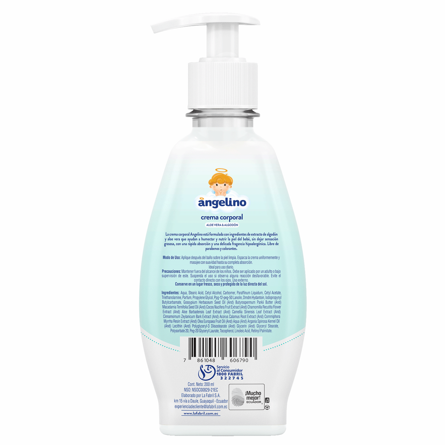 Crema Corporal Infantil Con Aloe ANGELINO 200 Ml - Image 2