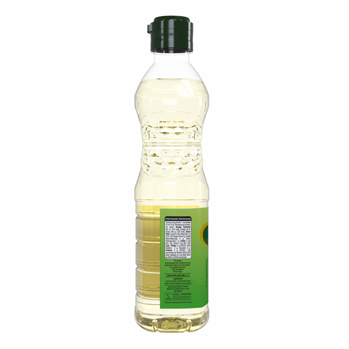 Aceite Comestible Vegetal GIRASOL 500 Ml - Image 2