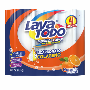 Jabón De Ropa Naranja Mandarina 4Pack LAVATODO 4 X 230 G