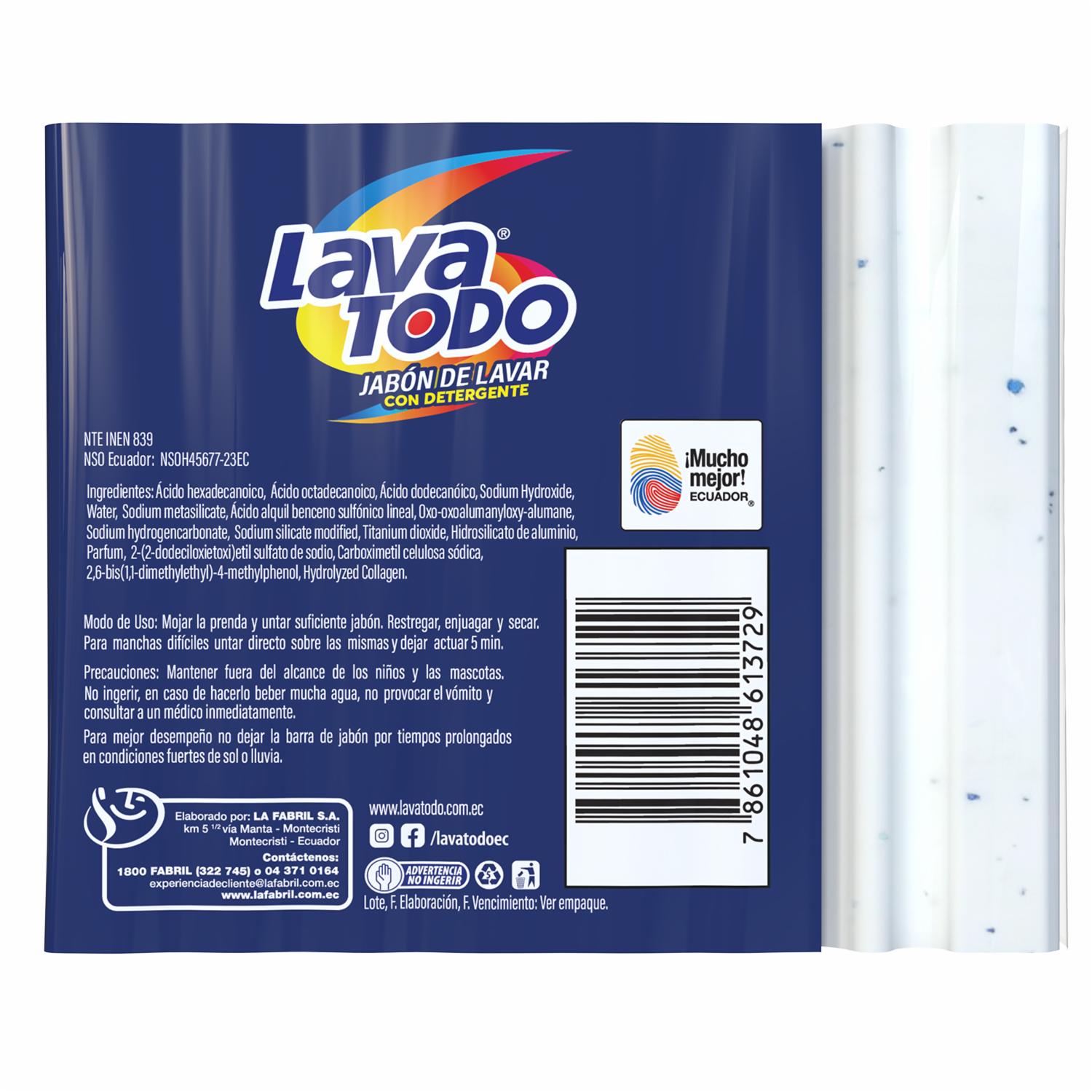 Jabón De Ropa Naranja Mandarina 4Pack LAVATODO 4 X 230 G - Image 2