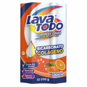 Jabón De Ropa Fragancia Naranja Mandarina LAVATODO 230 G