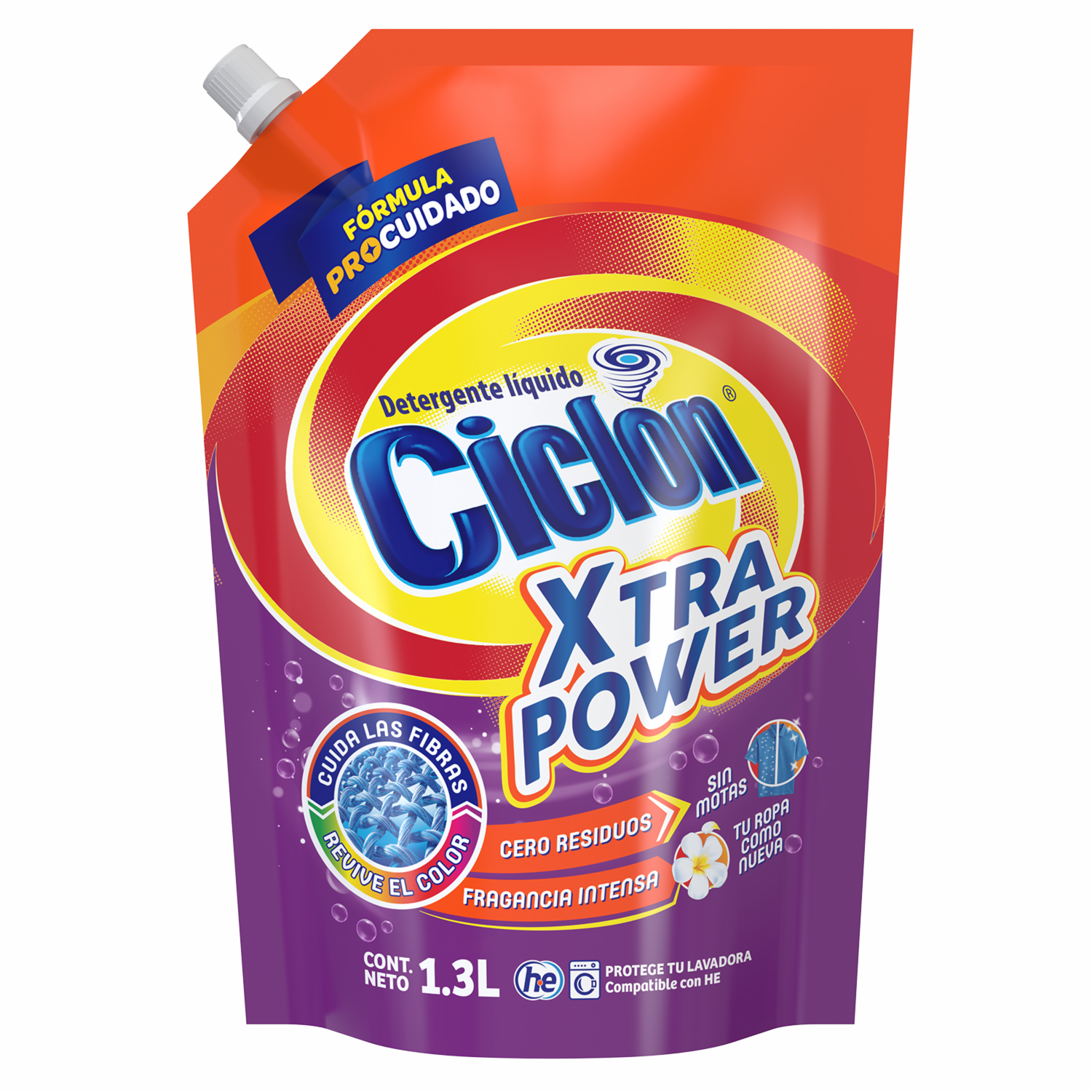 Detergente Líquido Xtra Power CICLÓN 1300 Ml