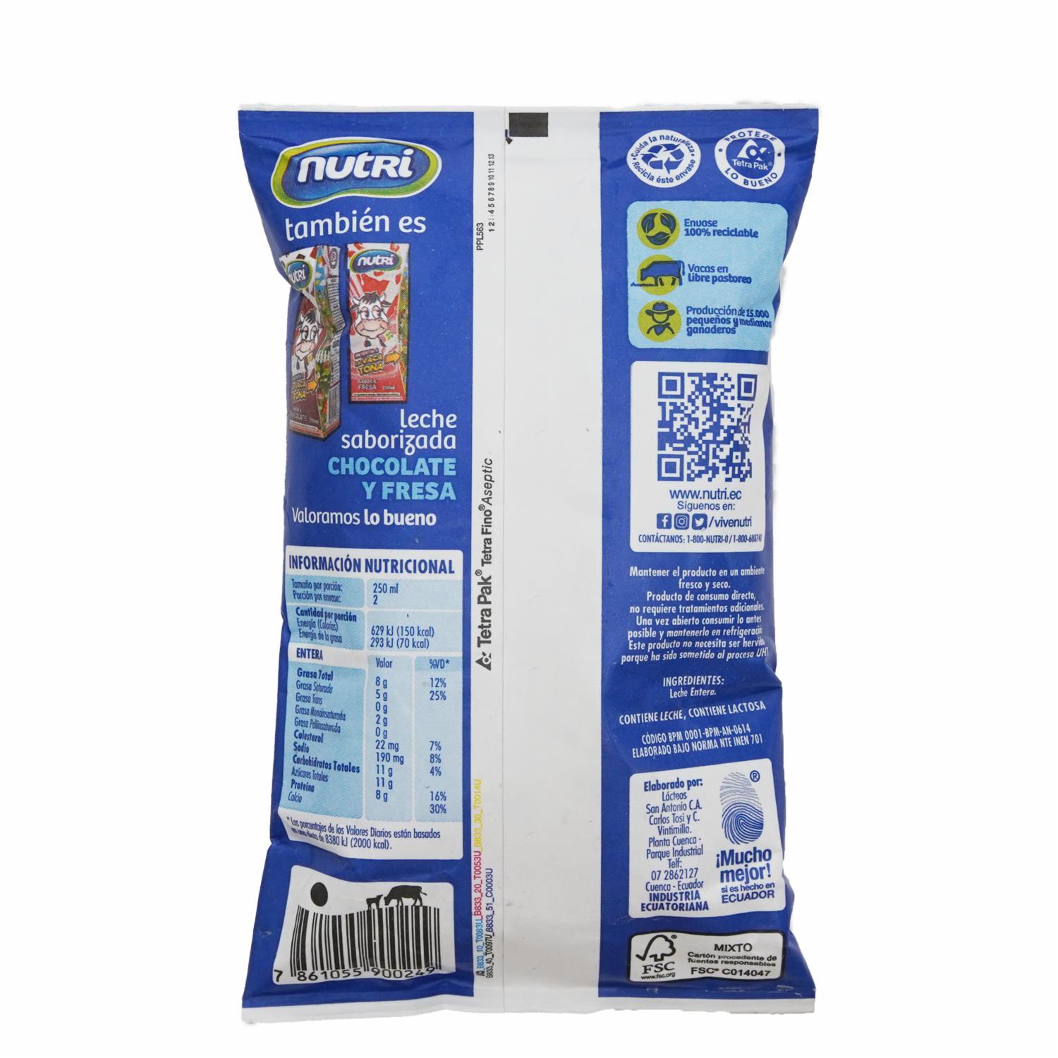 Leche Entera Larga Vida NUTRI 500 Ml - Image 3