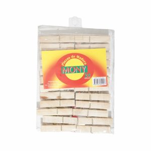 Pinzas Madera Mony MONY x 24 Uds