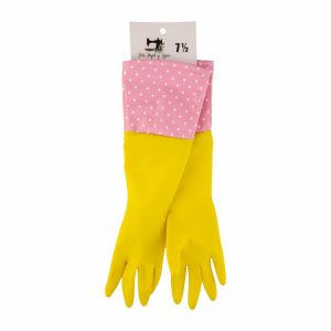 Guantes De Caucho Con Puño Surtido N° 7 Y Medio TELA, PAPEL Y TIJERA Unidad