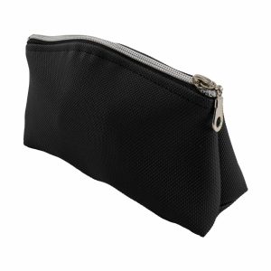 Cartuchera De Tela Con Cierre Metálico Color Negro CASAMIGA Unidad