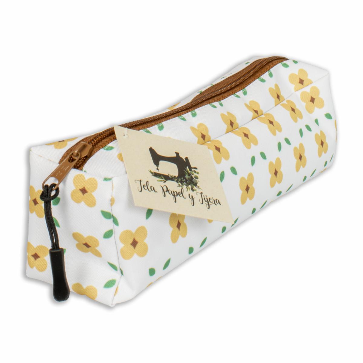 Estuche Lápices Rectangular TELA PAPEL Y TIJERA 23 Cm x 7 Cm x 6 Cm