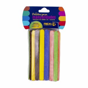 Paletas Para Manualidades De Madera De Pino 7 Colores KINARY