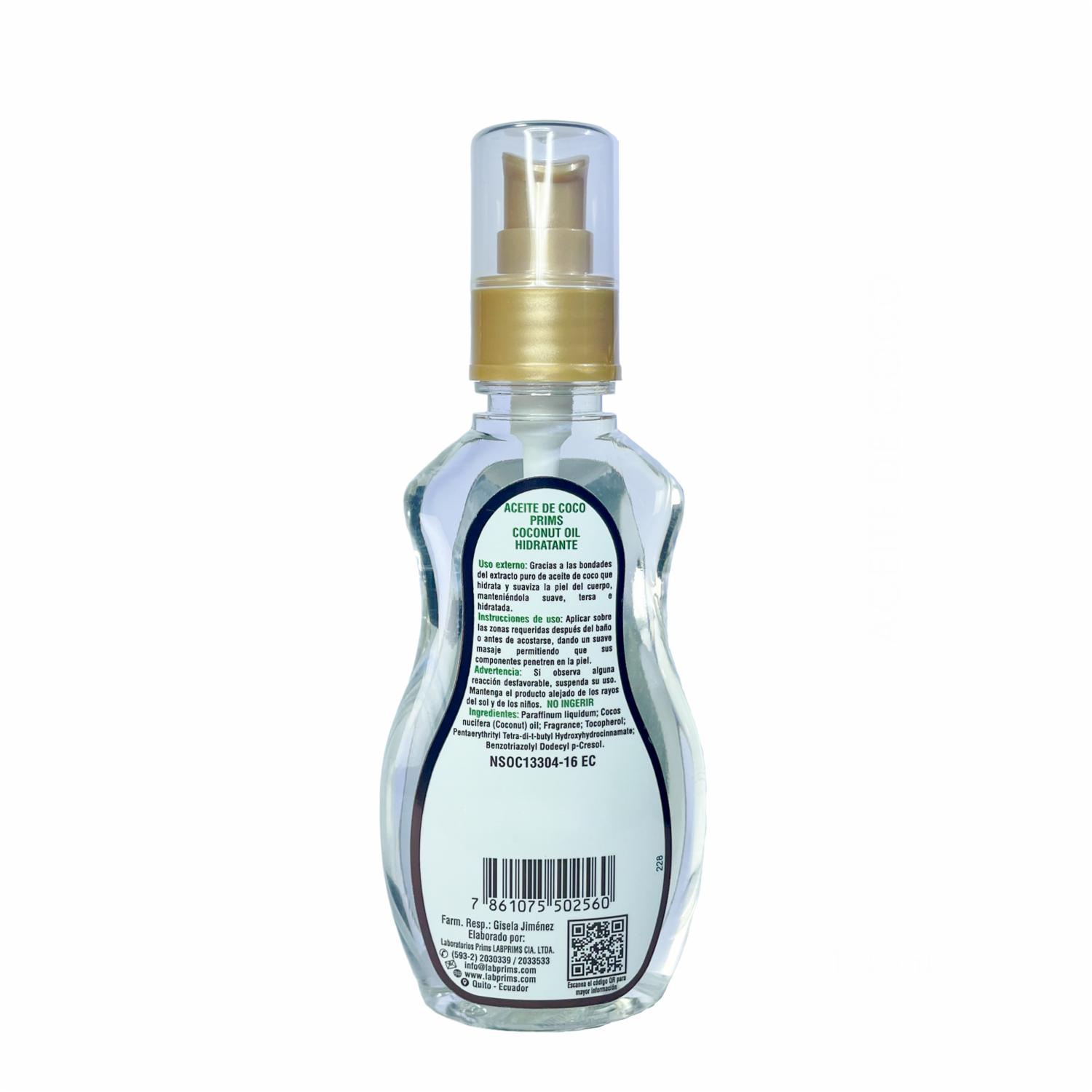 Aceite Cosmético Con Extracto De Coco PRIMS 115 Ml - Image 2
