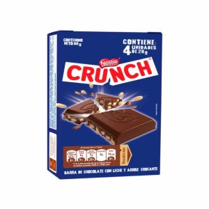 Barra De Chocolate Con Leche Y Arroz Crocante CRUNCH Pack 4 X 20 G