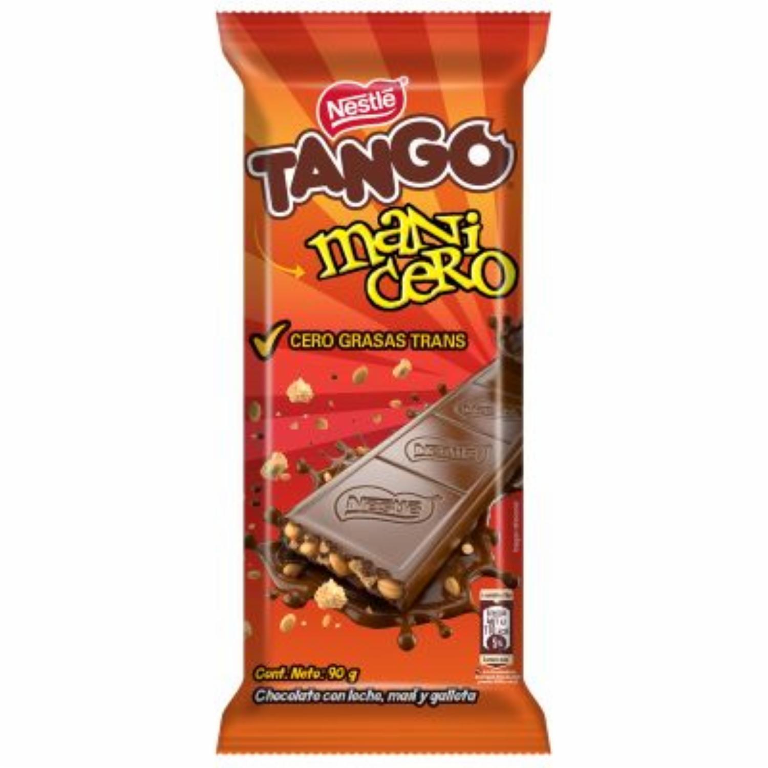 Barra De Chocolate Con Maní TANGO 90 G
