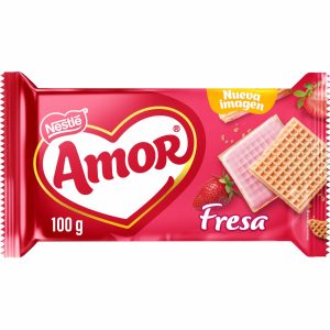 Galleta Waffer Fresa AMOR 100 G