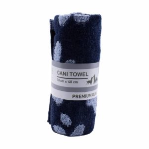 Toalla Para Mascota Cani Pequeña Azul Celeste Diseño Patitas TEXTILES MAR Y SOL