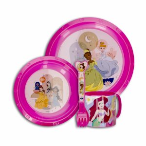 Vajilla Infantil Sencilla Diseño Princesas DISNEY Unidad