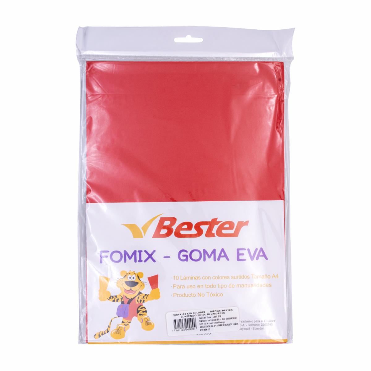 Fomix A4 Colores Surtidos BESTER X 10 Uds