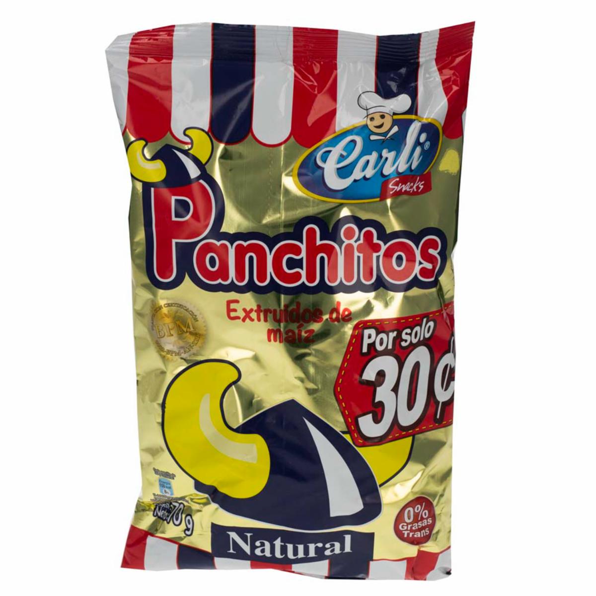 Extruidos De Maíz Panchitos Natural CARLI SNAKCS GiGante