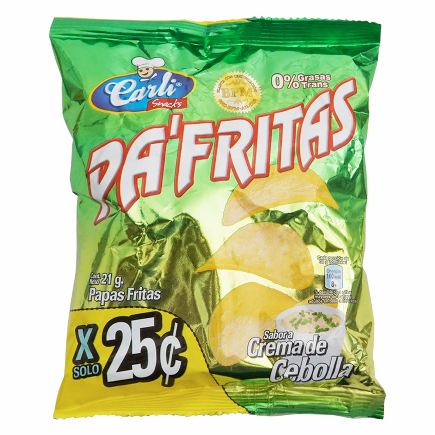 Papas Fritas Sabor A Cebolla INALECSA 21 G