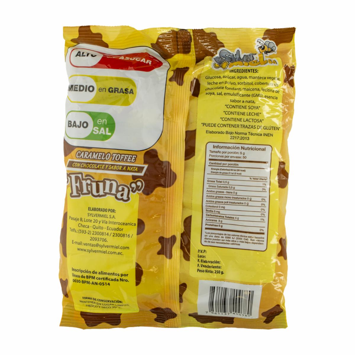 Caramelo Toffe Choco-Nata FRUNA 250 G - Image 2