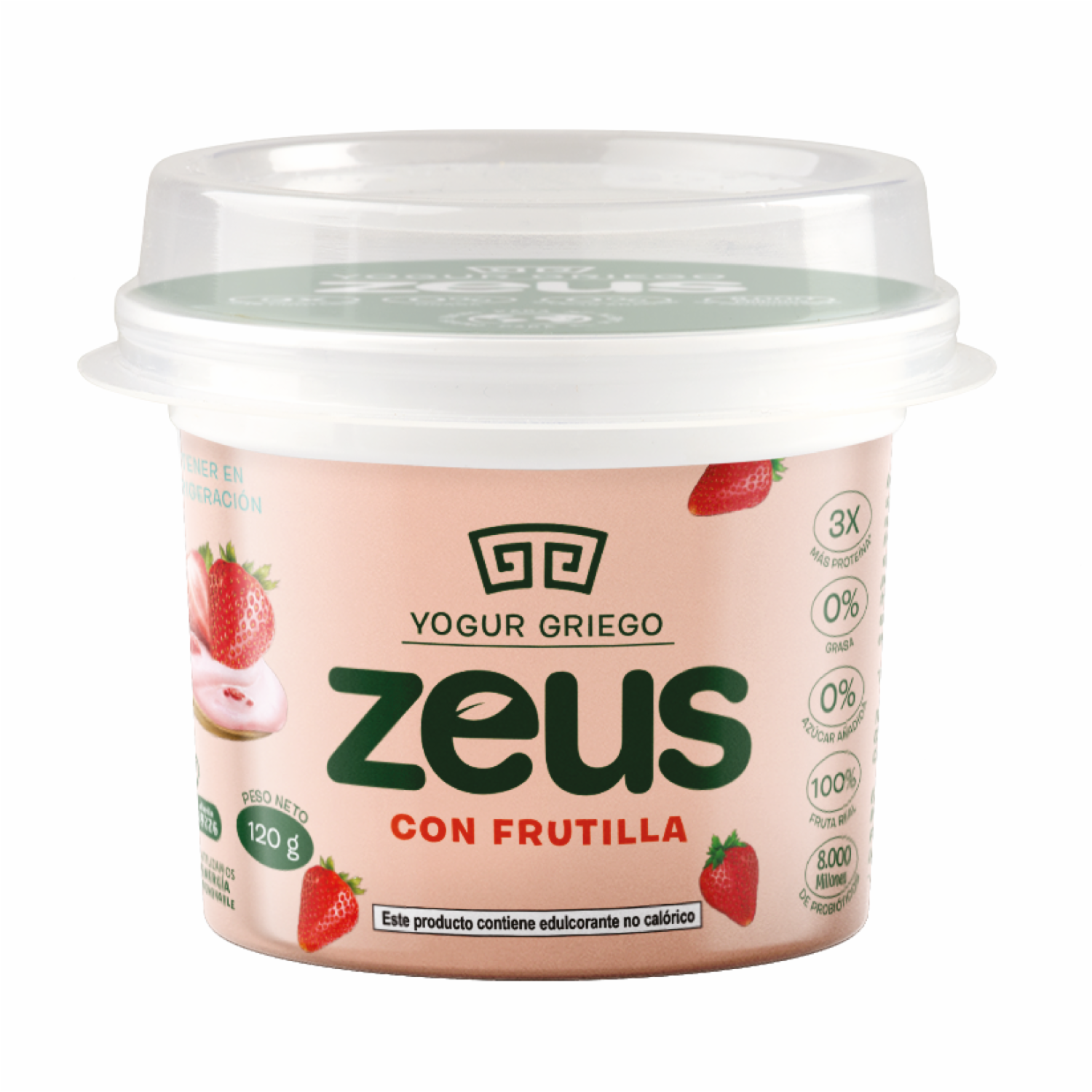 Yogurt Griego De Frutilla ZEUS 120 G