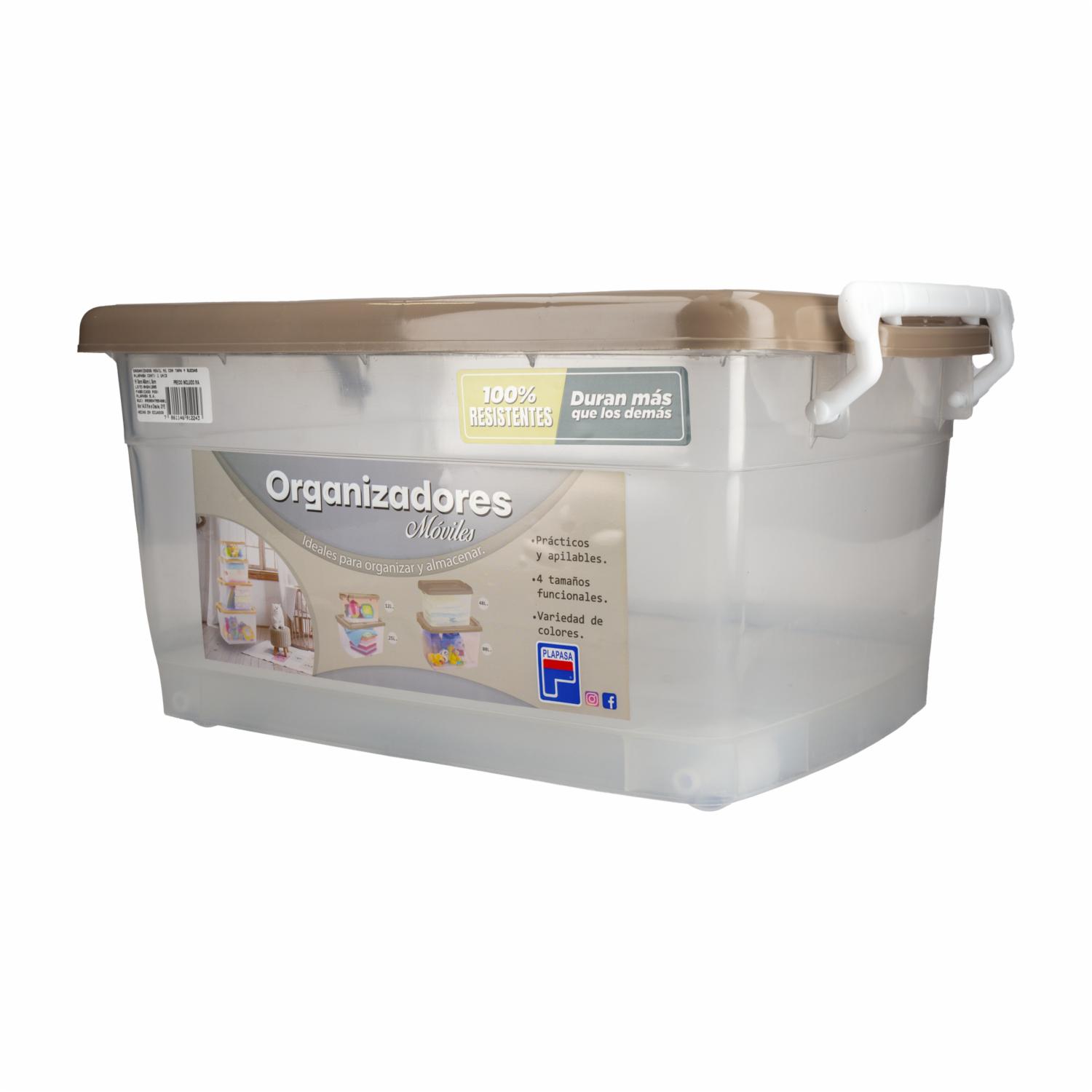 Organizador Móvil N1 Con Tapa Y Ruedas PLAPASA 20 X 29 X 40,5 Cm - Image 2