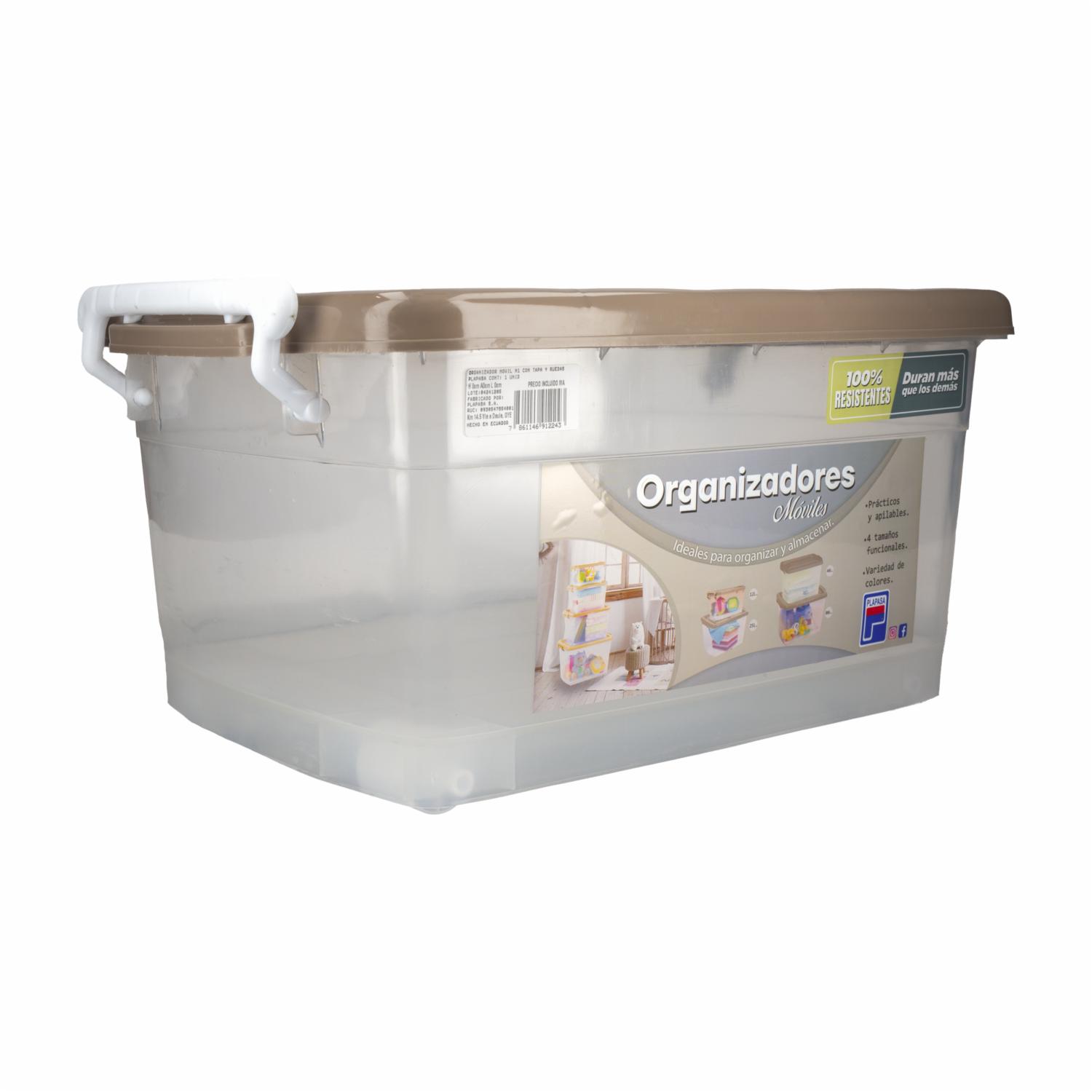 Organizador Móvil N1 Con Tapa Y Ruedas PLAPASA 20 X 29 X 40,5 Cm - Image 3