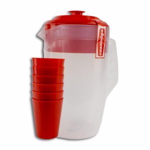 Jarra Plástica Con Tapa Colores Surtidos CASAMIGA Unidad