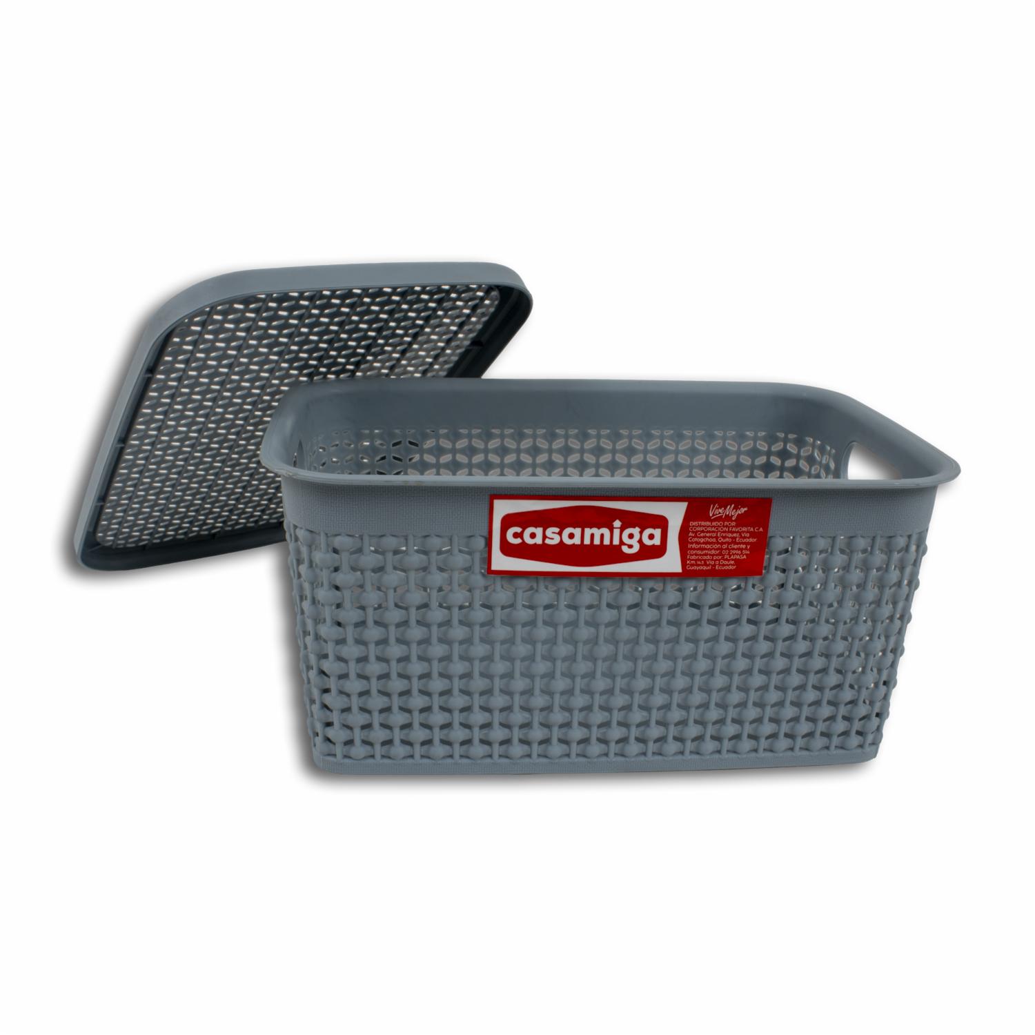 Cesta Para Ropa Spierela Pequeño Gris Y Azul PLAPASA 22,5 X 15 X 10,5 Cm