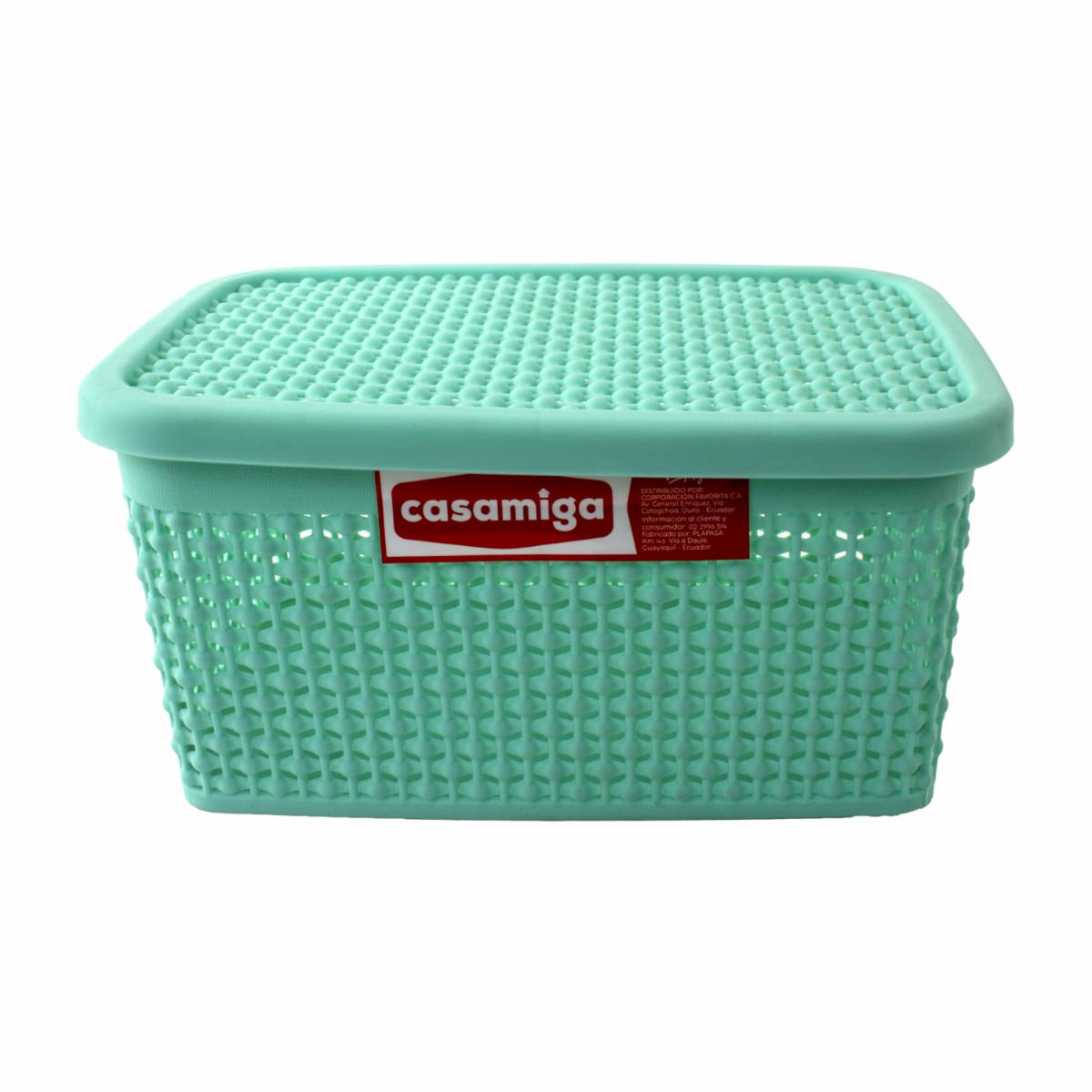 Cesta Spirella Color Verde Menta Pequeño PLAPASA 22,5 X 15 X 10,5 Cm