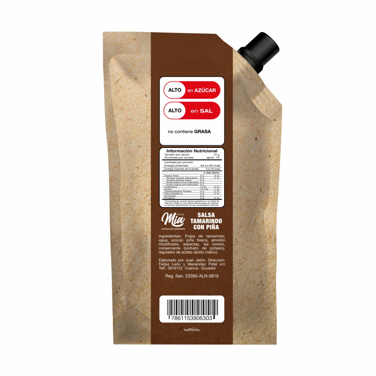 Salsa De Tamarindo Con Piña SALSAS MÍA 150 G - Image 3