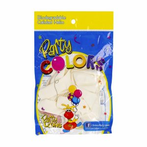 Globo N9 Blanco PARTY COLORS X 10 Unidades