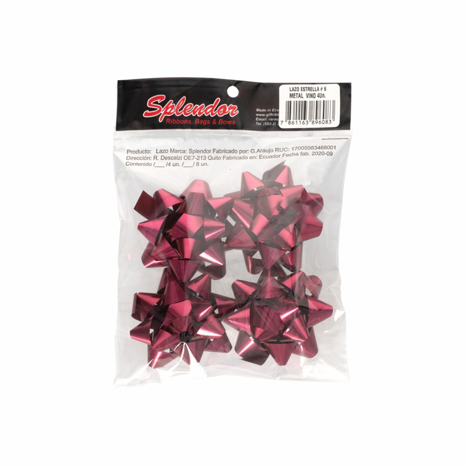 Lazo Estrella No. 6 Metal Vino SPLENDOR X 4 Uds