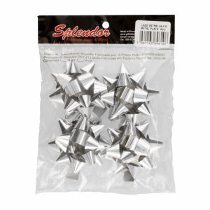 Lazo Estrella No. 6 Metal Plata SPLENDOR X 4 Uds